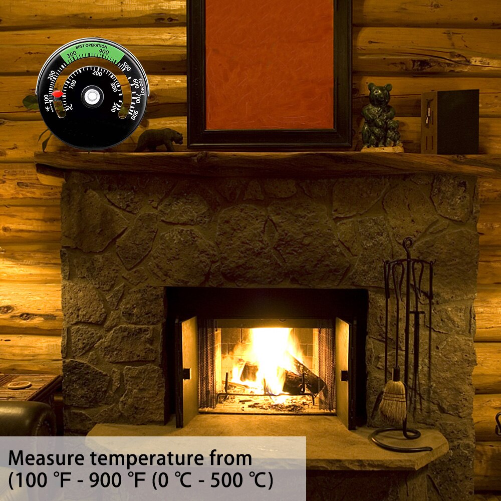 Magnetische Holz Herde Thermometer Kamin Fan Herde Thermometer mit Sonde Hohe Empfindlichkeit Grill Ofen Temperatur Meter