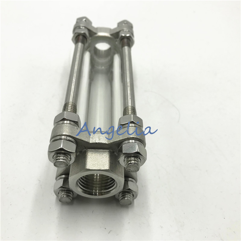 1/2" BSP DN15 Female Thread Flow Stainless Steel 304 Sight Glass Water Oil