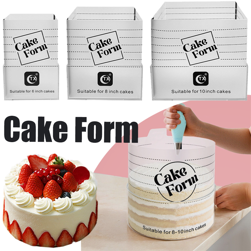 3/2/1 stk. justerbar firkantet kageringsform rund form udtrækkelig fondant mousse bagning kagerings mousse dejform sæt