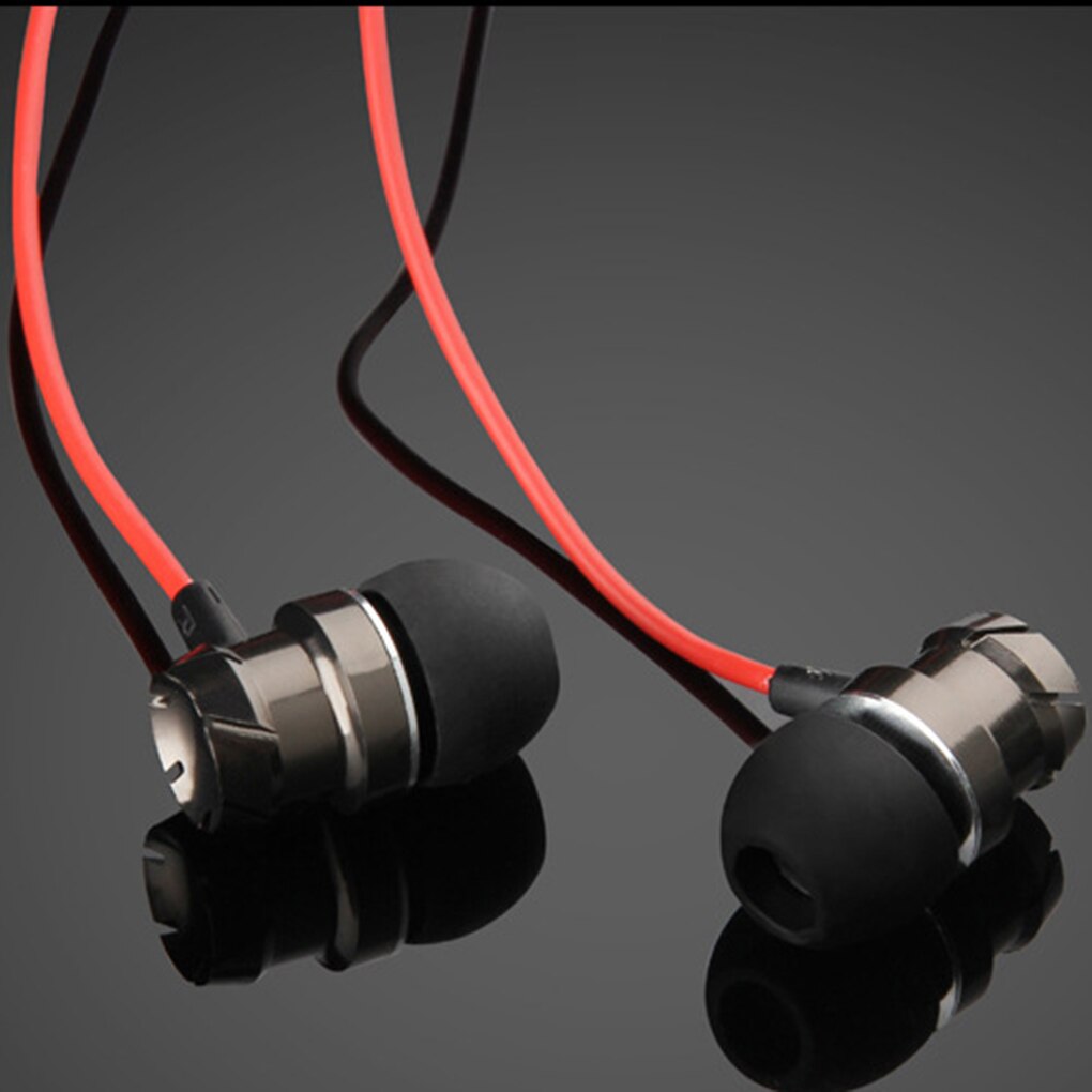 3.5Mm Poort In-Ear Super Bass Line Controle Oortelefoon Telefoon MP3 Computer Laptop Hoofdtelefoon Microfoon Wired Headset