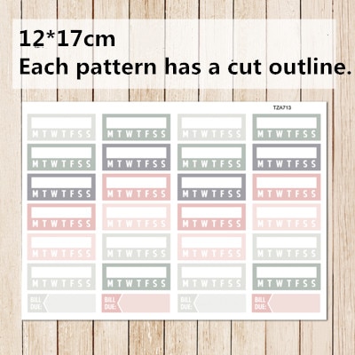 1pc Practical Function Icon/Weekly/to do List Decorative Sticker DIY Planner Diary Scrapbooking Album Stickers