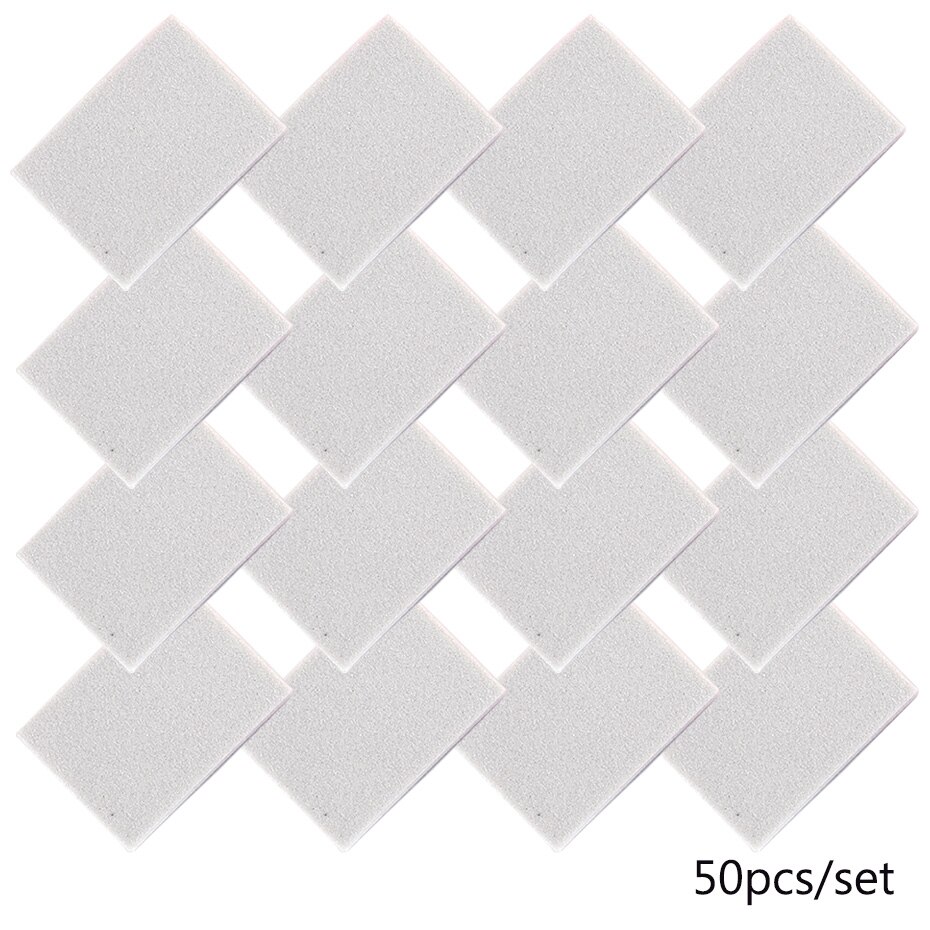 Esponjas para uñas, limas de uñas de doble cara, 25/50 de grano, Mini bloques de pulido para pedicura, herramientas de lijado, manicura #100/180-1, 1824 Uds.: 50pcs-Grey