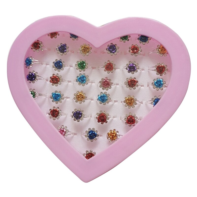 36 stücke freundlicher freundlicher ringe glänzend Einstellbare Diamant Ringe Mit Kasten fest Stil Für Mädchen Perfekte Weihnachten Geburtstag Preis: 15