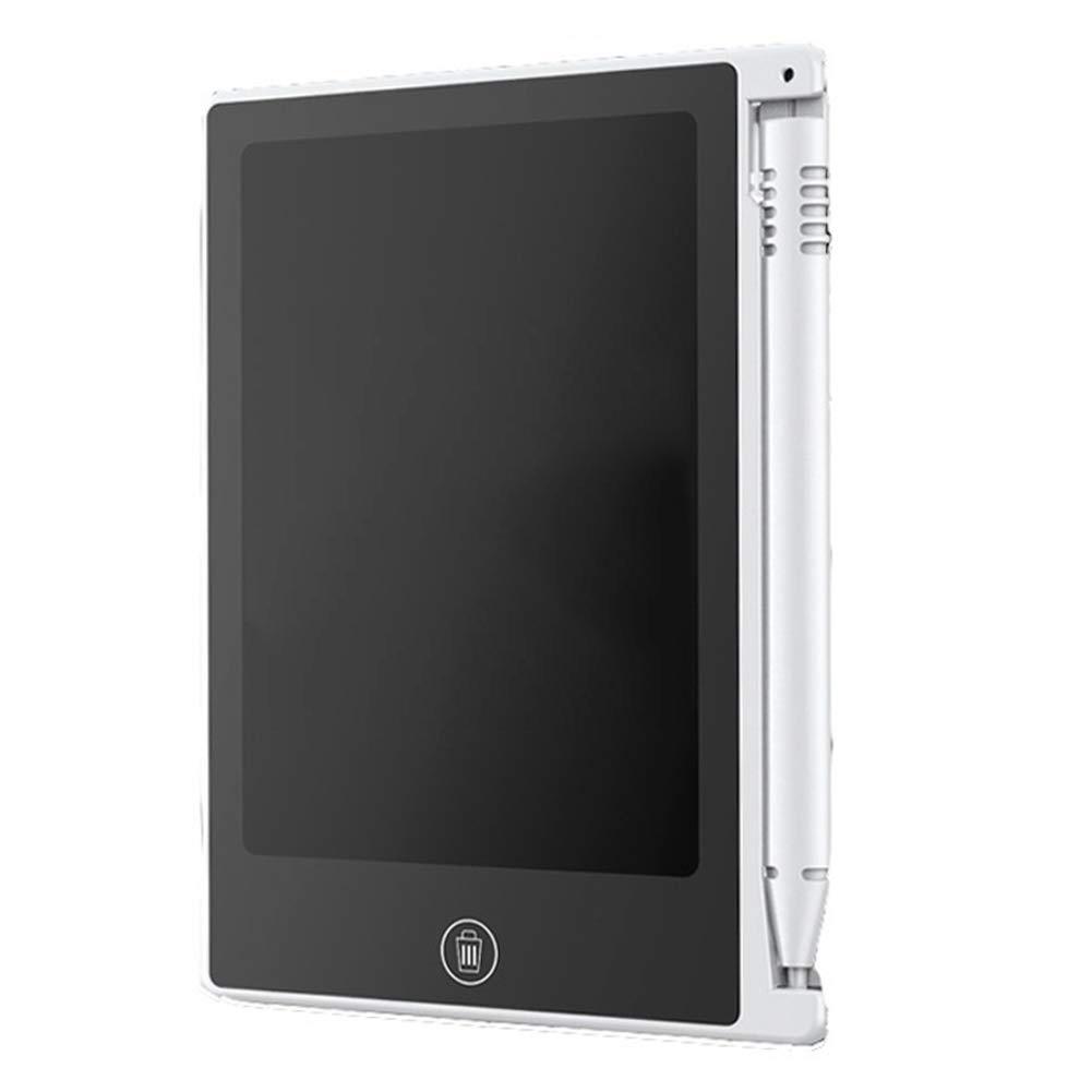 4.4 tommer lcd billedtavle elektronisk håndskriftstavle abs-skrivemaleravle børn tidlig uddannelse legetøj: Hvid