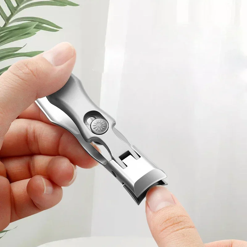 Large Opening Toenail Clipper Stainless Steel Splash-Proof Nail Clipper Portable Dead Skin Removal Cuticle Trimmer Manicure Tool