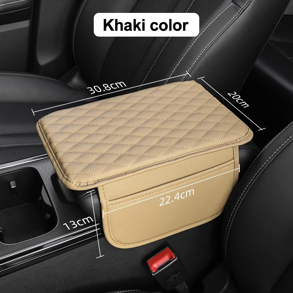 Auto Armsteun Mat Middenconsole Armsteun Bescherming Kussen Universele Auto Armleuningen Opbergdoos Cover Pad Auto Interieur Accessarie: GRIJS