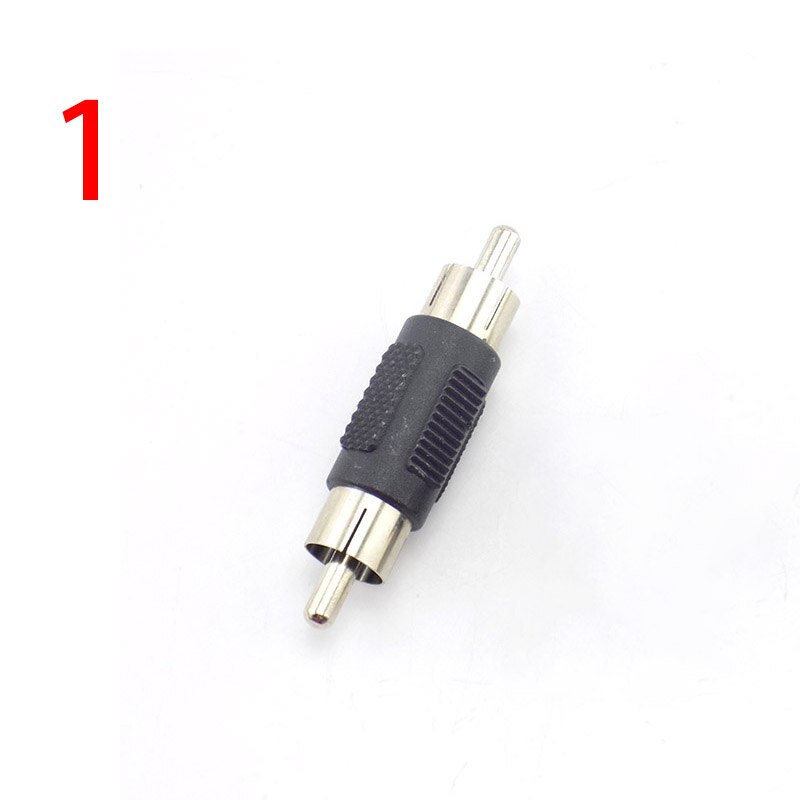 RCA Male to Male Female AV Jack RCA Plug Adapter DIY Audio Cable CCTV Camera Security System Video Plug Converter: black