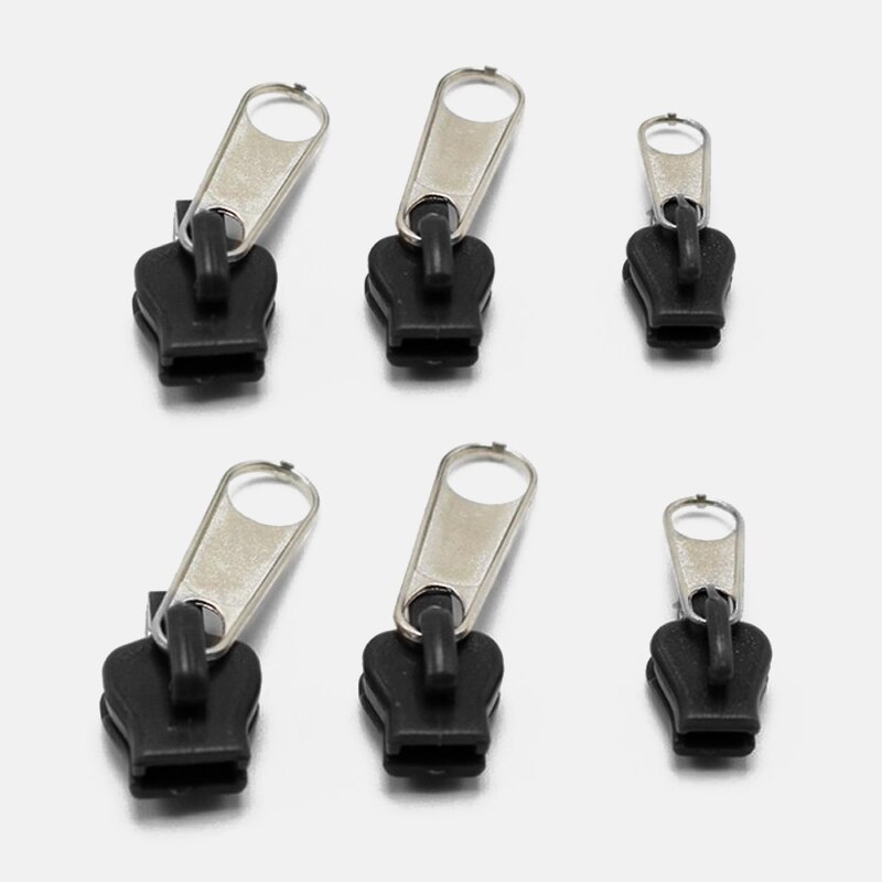 12PCS Instant Zipper Universal Instant Fix Zipper Repair Kit Replacement Zip Slider Teeth Rescue Zippers for 3 Different Size: 12pcs black  B