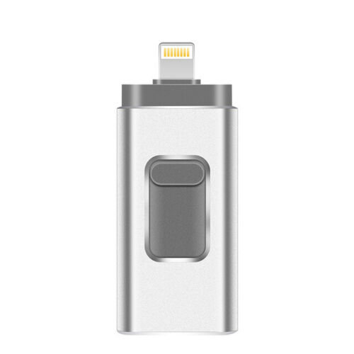 16 GB/32 GB/64 GB/128 GB/256 GB/512 GB OTG USB Flash drive 3 In 1Cle USB 3.0 Pendrive Sleutel Voor iPhone 5/6/7/8/X/ 11 iPod iPad Android PC: 256GB / Zilver