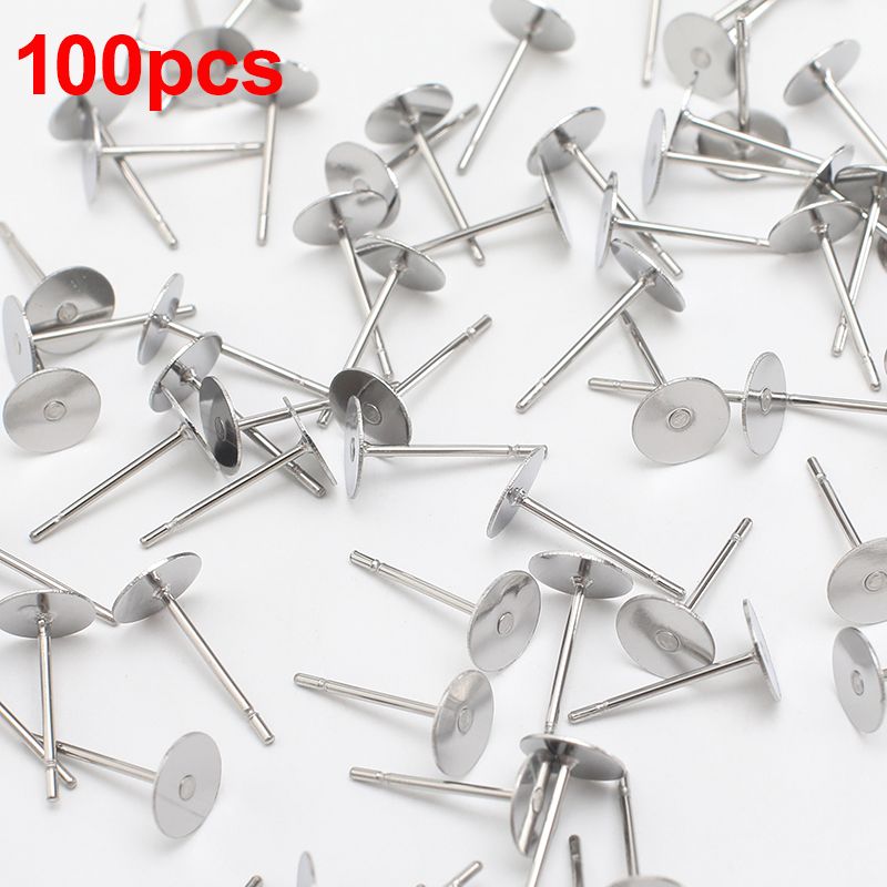 3 MILLIMETRI 4 MILLIMETRI 5 MILLIMETRI 6 MILLIMETRI 8 MILLIMETRI 316 in Acciaio Inox Orecchino messaggi grezzi Piatto pad orecchio borchie per Orecchino FAI DA TE Che Fanno Trovare (50 Pz/lotto)