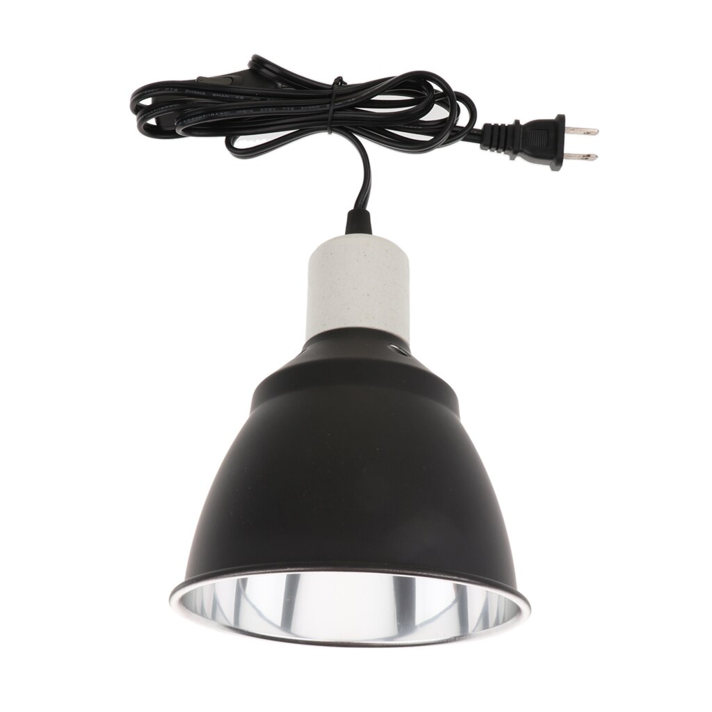 E27 reptil lyskuppel armatur - uv pære reflektor lampeholder - terrarium brakett 110-120v us plugg