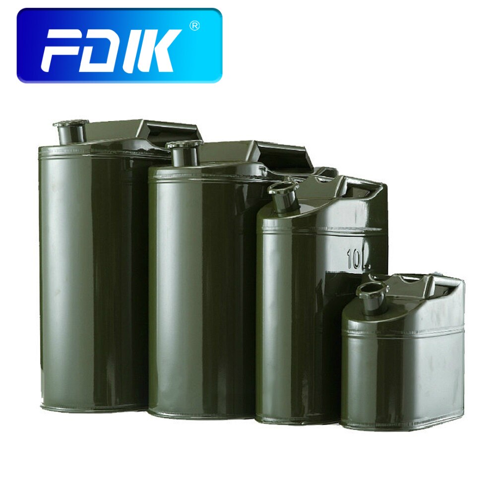 5L 10L Gasoline Diesel Fuel Tank Can Metal Iron Alloy Oil Drum Portable Petrol Barrel Car SUV Motorcycle Tricycle