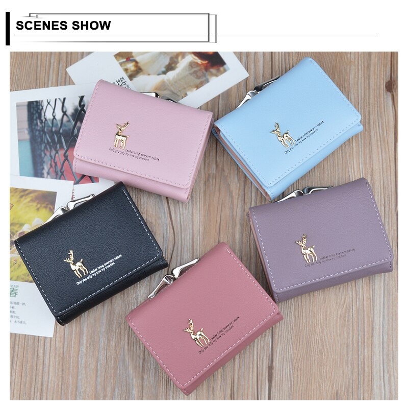 Small Women Wallet Animal Short Women's Wallet Card Holder Girls Mini Wallet Woman Lady Coin Purse for Female Clutch Bag