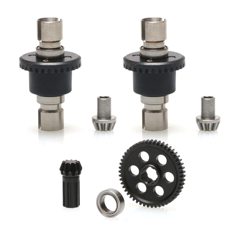 MJX engranaje diferencial delantero y trasero de Metal mejorado Hyper Go 16207 16208 16209 16210 14301 14302 R/C coches piezas de camiones R/C: Azul