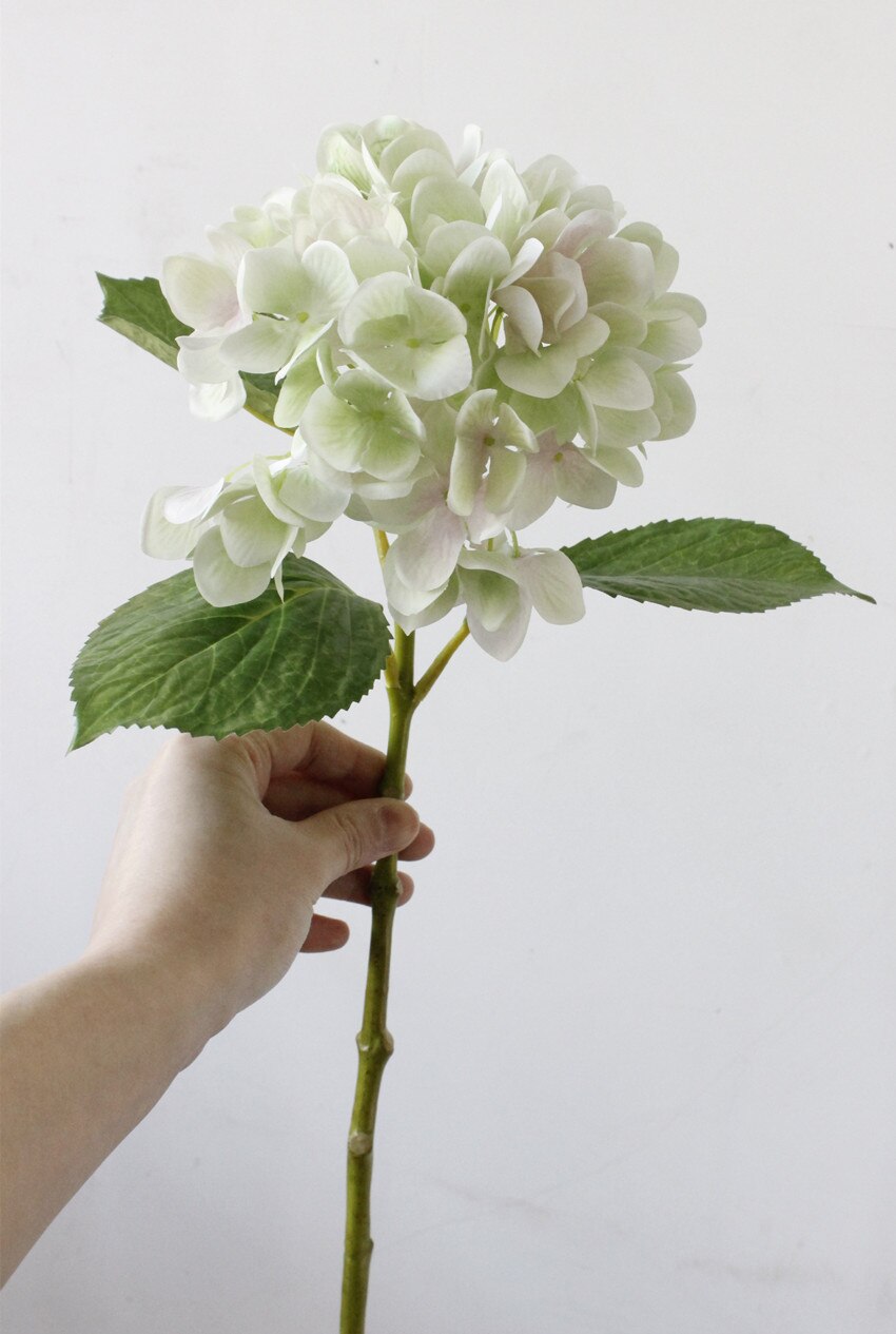 3D Hortensia Kunstmatige Bloem Voor Bruiloft Home Decoratie Zijden Hortensia Nep Bloemen Vallen Decoraties: green