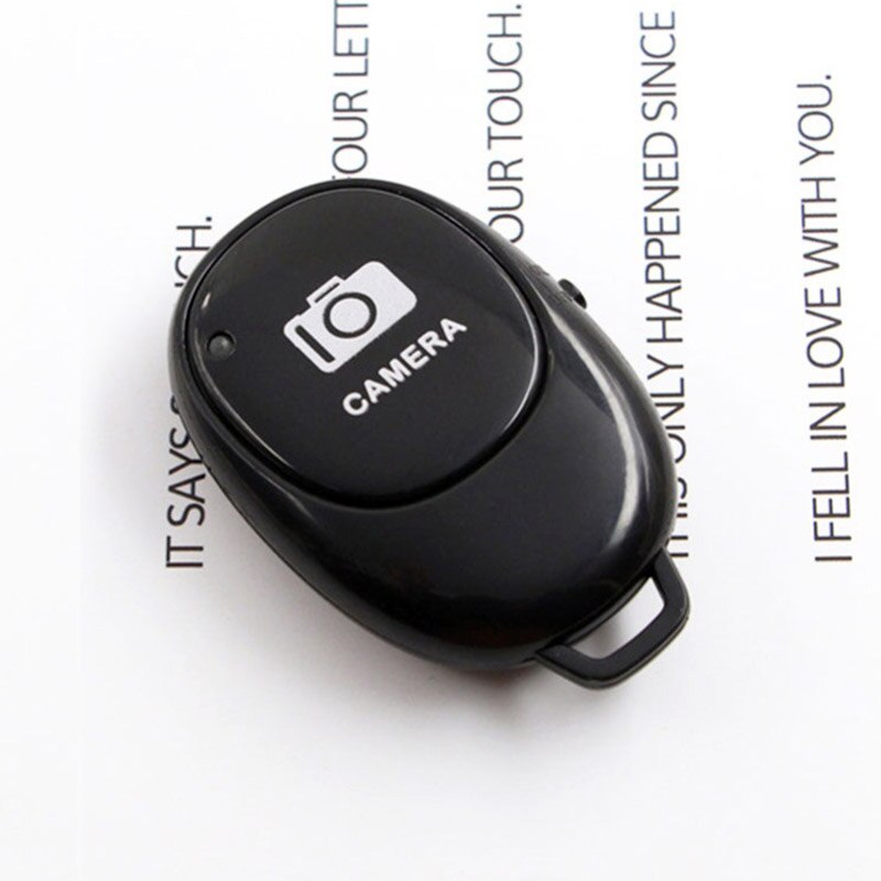 Mini Bluetooth-compatible Remote Control Button Wireless Controller Self-Timer Camera Stick Shutter Release Phone Selfie: black