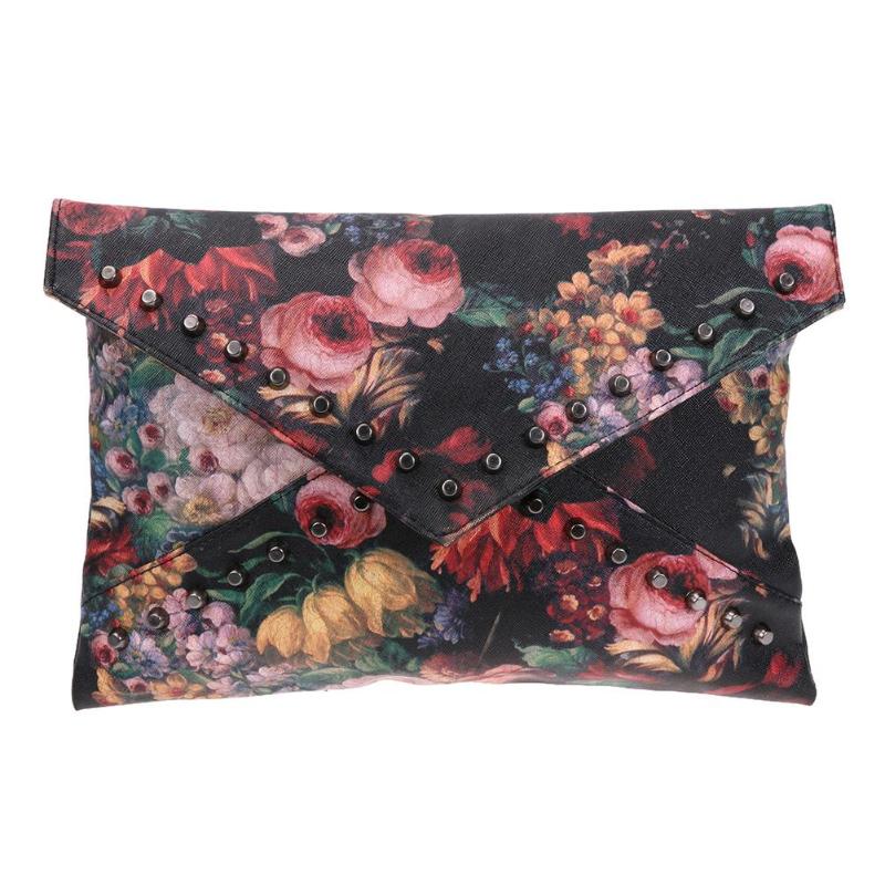 Olieverf Vrouwen handtassen crossbody schoudertassen Klinknagels Handtas Vrouwen Envelop Clutch Bag bolsos mujer: Default Title