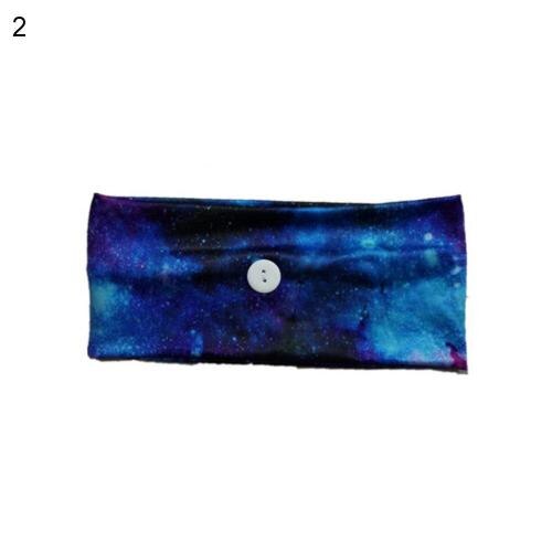 Yoga-haarband, stirnband mit galaxienmuster, unisex, schweißabsorbierend, atmungsaktiv, mit knopfleiste, sport-schweißband: 2