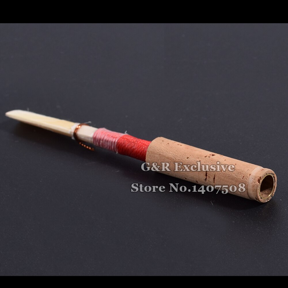 4 Uds cañas para oboes medianos suaves profesionales accesorios de instrumentos musicales de viento de madera con caja de juncos