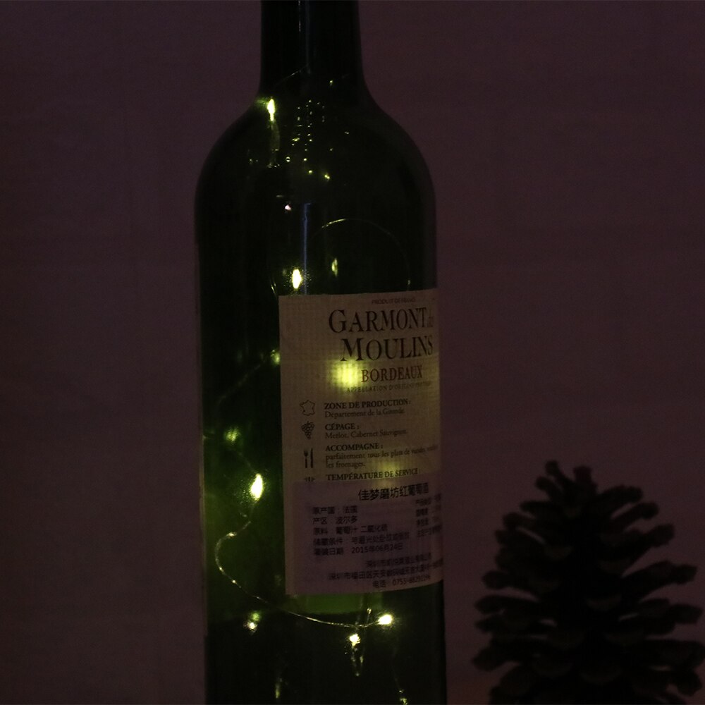 Solarne lampki doprowadziło korek robić butelki z oświetleniem robić ślubu Brithday dekoracja balkonowa lampka nocna kryty dekoracyjna lampa łańcuchowa