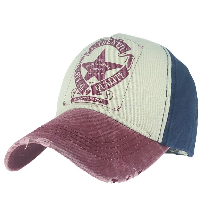 Cinco Estrellas gorra de Baseball Estilo Vintage sombrero de camionero lavado Multicolor algodón gorras gorros de Hip Hop ajustable para hombres y mujeres