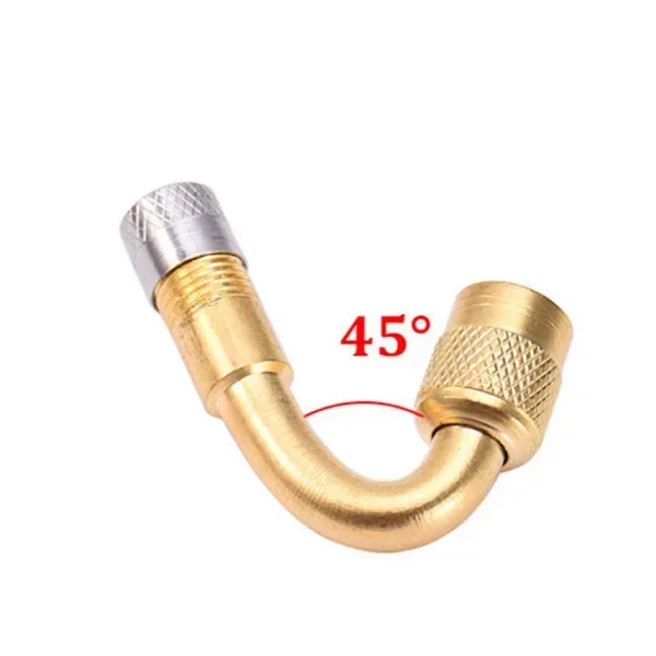 45 90 135 Grad Winkel gebogener Ventiladapter Reifenschlauch Ventilverlängerungsadapter für Motorrad LKW Auto Moto Fahrrad: Gelb