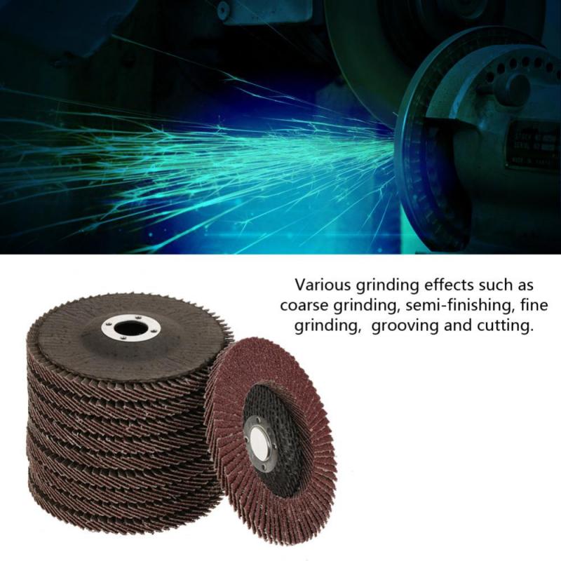 10 Pcs Grit 60 Grinding Sanding Disc Polishing Wheel Flap Disc 100*6*16 mm