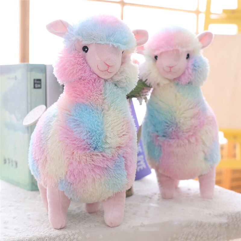 Leuke Regenboog Alpaca Schapen Pop Knuffel Knuffels Kussen Kerstcadeau