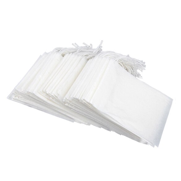 Bolsitas vacías para té perfumado de 10X15 CM con tira de sellado de papel para hierbas té suelto Bolsas de te 100 unids/lote