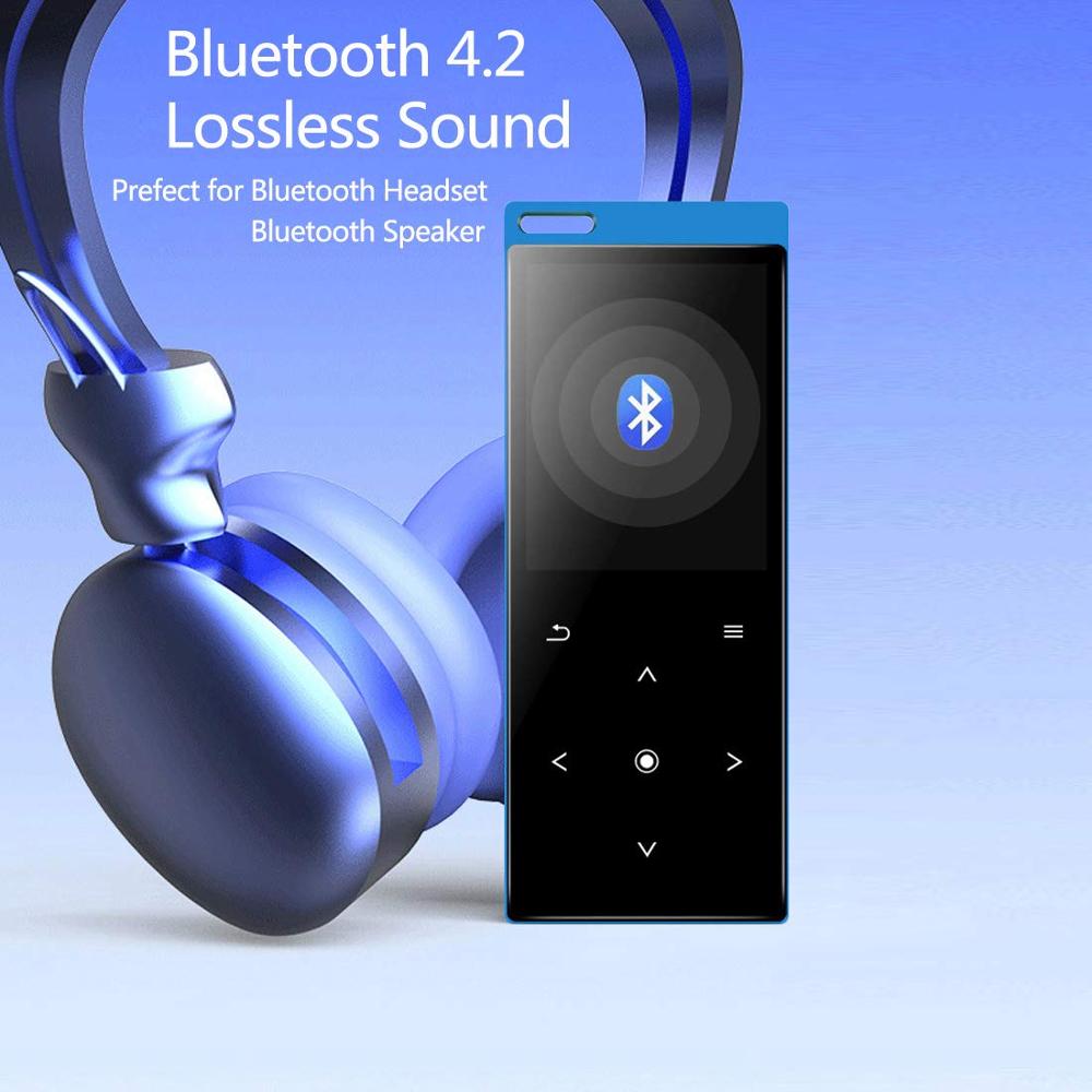 Reproductor MP3 portátil Bluetooth 4,2 8GB / 16GB con altavoz HIFI música con grabación de Video FM E-book Walkman Mini SD hasta 128G