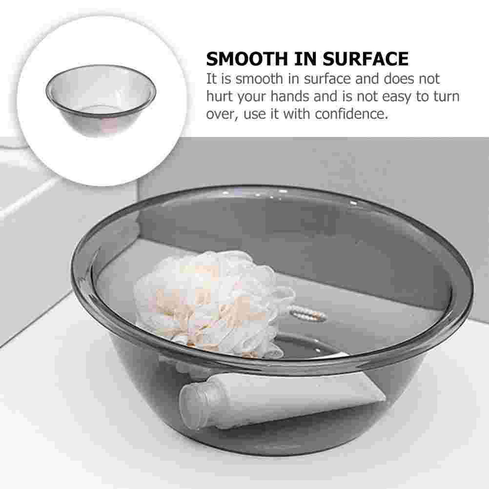 Basin Thicken Plastic Basin Clothes Washing Pan Transparent Washbasin for Bathroom Kitchen Home