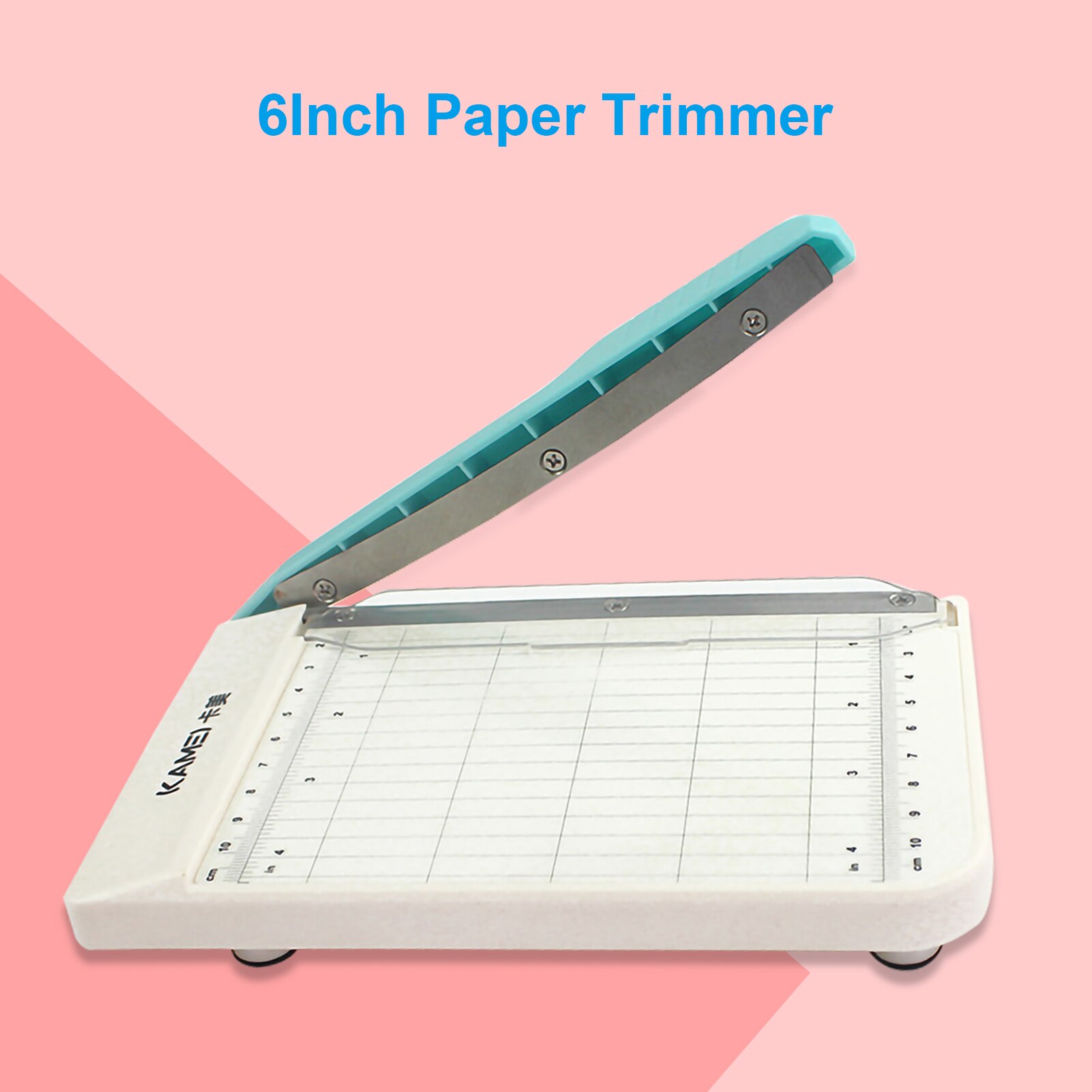 Mini Paper Trimmer Guillotine Cutter 6 Inch (152mm) Cut Length Desktop Paper Cutting Machine Security Cutter Head Side Ruler