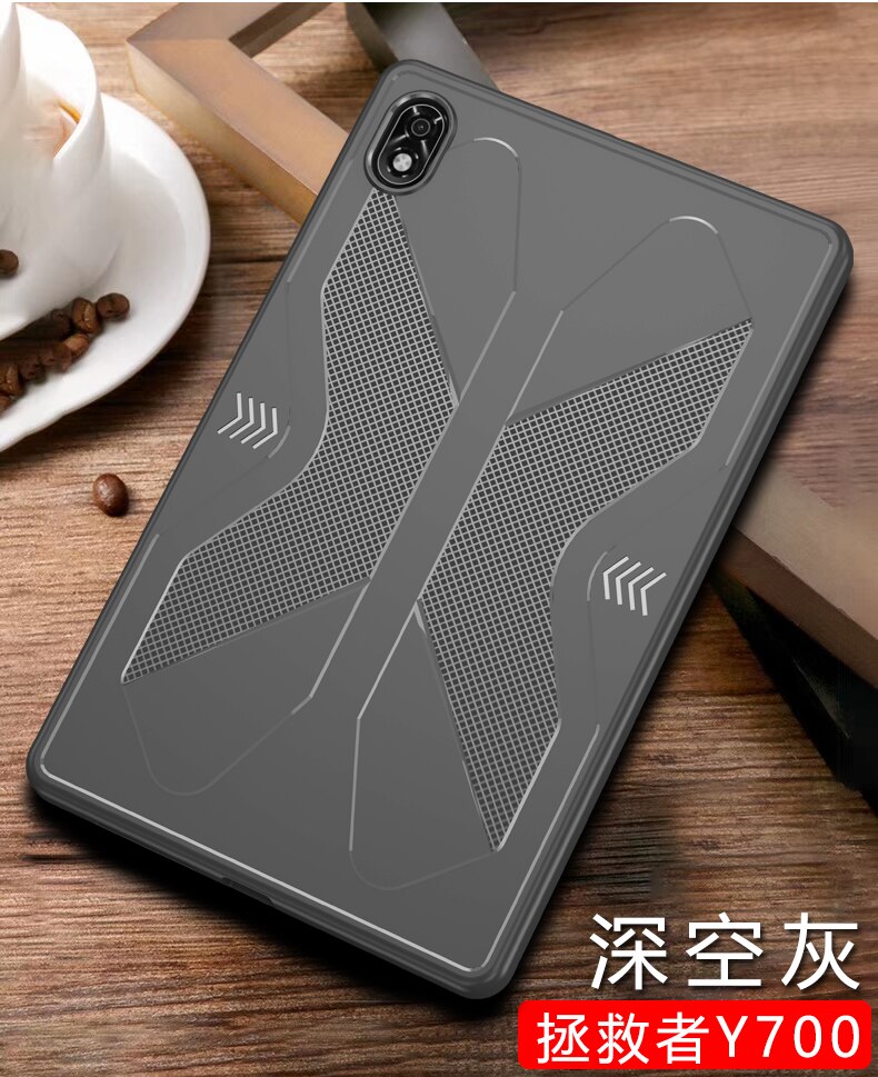 Voor Lenovo Legioen Y700 8.8 Inch Soft Tpu Matte Shockproof Phone Case Voor Lenovo Legioen Y700 Beschermende Cover Coque fundas: Gray