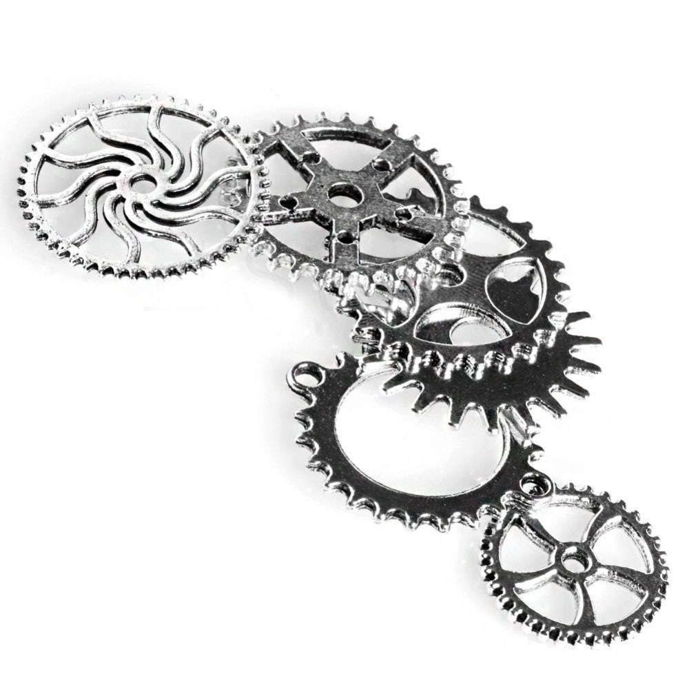 1 Pack 100g Mix Alloy Mechanical Steampunk Cogs & Gears Diy Accessories S08