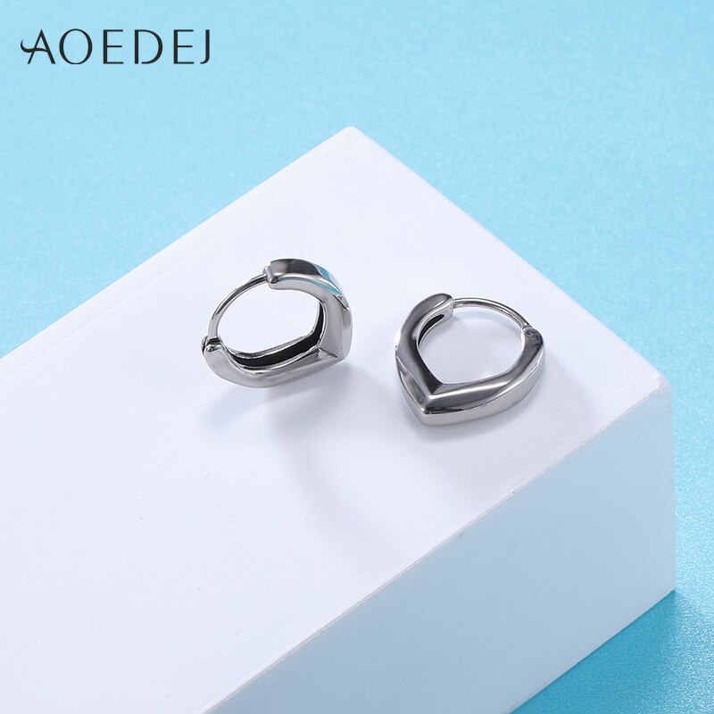 Aoedeli-pendientes de aro de acero inoxidable 316L para hombre, aretes circulares Punk Rock para hombre, joyas góticas, para niños