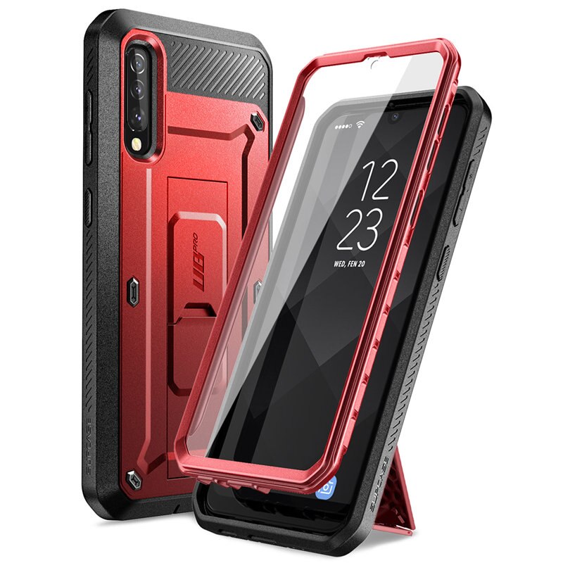 Coque intégrale et robuste pour Samsung Galaxy A50/A30s, compatible UB Pro , avec protection d&#39;écran intégrée et béquille