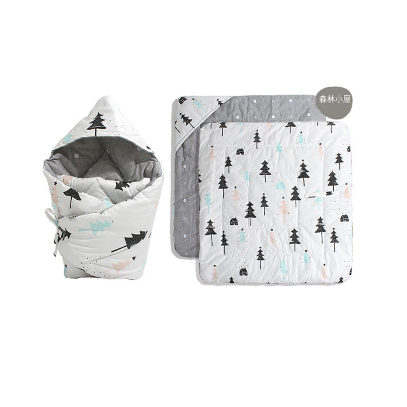 Pasgeboren Baby Wrap Beddengoed Quilt Bed Sofa Kinderwagen Mand Herfst Winter Baby Winter Herfst Baby Katoenen Deken: Donker Kaki