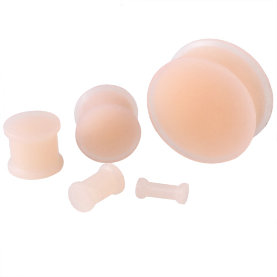 2 STUKS Skin Siliconen Oordopjes Tunnels Piercings Flexibele Oorbel Meters Oor Brancards Siliconen Tunnels Expanders Body Sieraden