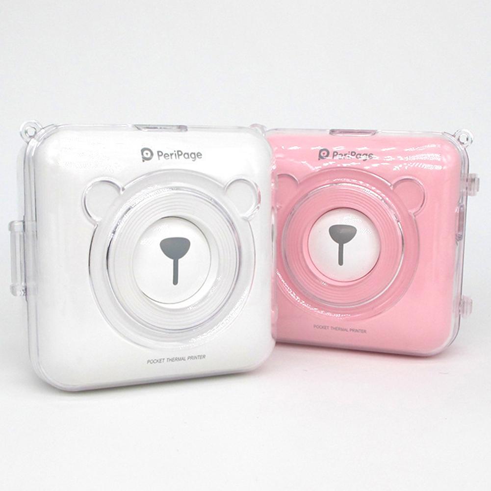 Transparent PC Protective Cover Bag Travel Pocket Carrying Case for Peripage Paper Photo Printer Transparent PC Protective Cover