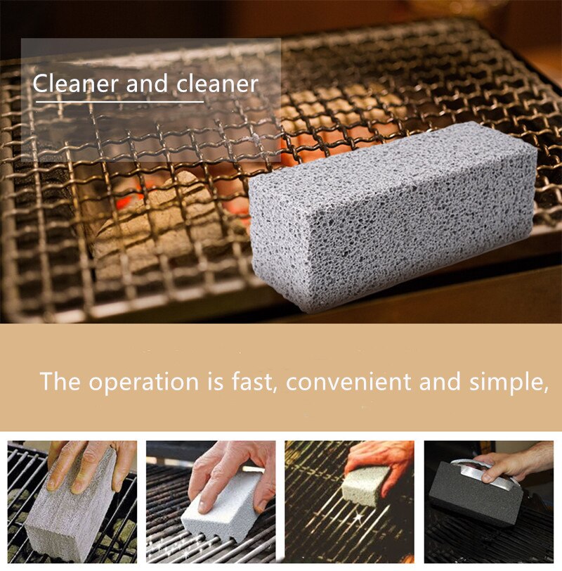 1PC BBQ Grill Cleaning Brick Block Barbecue Cleaning Stone BBQ Racks Stains Grease Cleaner BBQ Tools Kitchen Gadgets Decorates