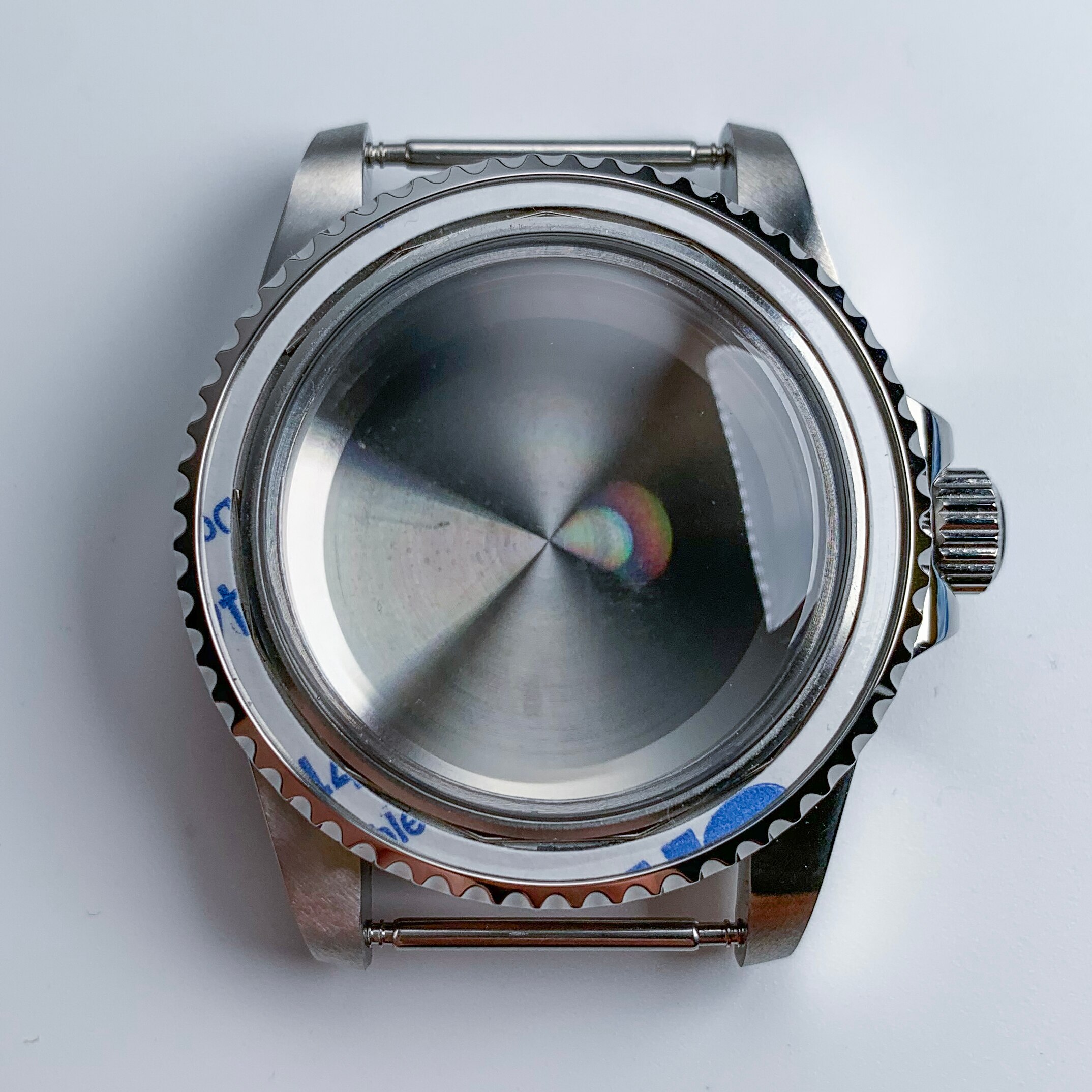 Horloge 1960 Automatische Rvs Horlogekast 40Mm Vintage NH35 Beweging Acryl Halfronde Spiegel Lichtgevende Handen Vervanging