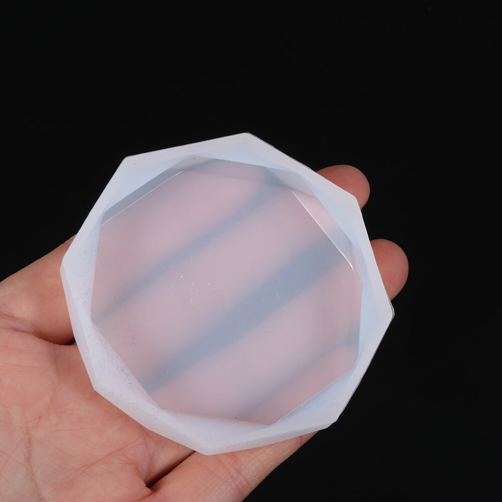 Moule en résine époxy UV diamant | Plateau rond Transparent en Silicone, moules époxy UV en diamant, outils de fabrication de bijoux