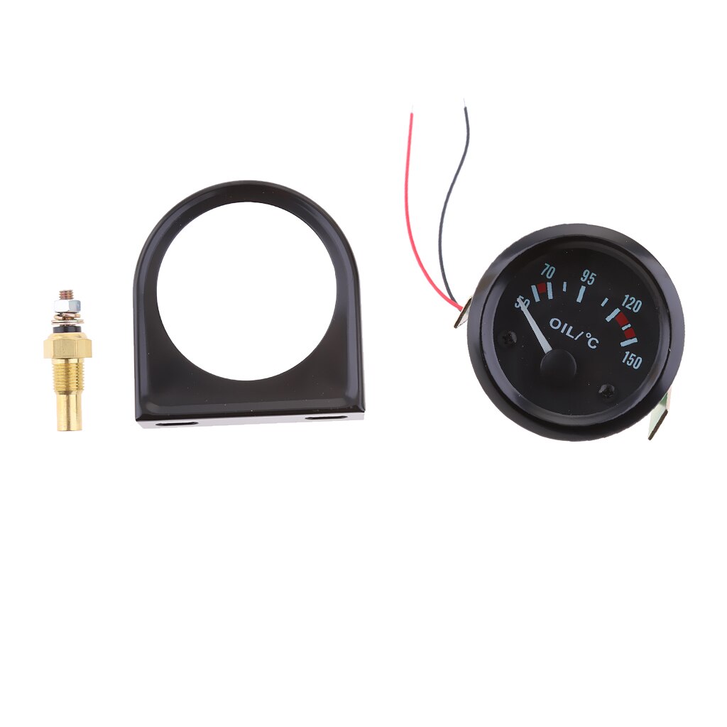 2'' Universal Car LED Oil Temp Temperature Sensor Pointer Gauge Meter