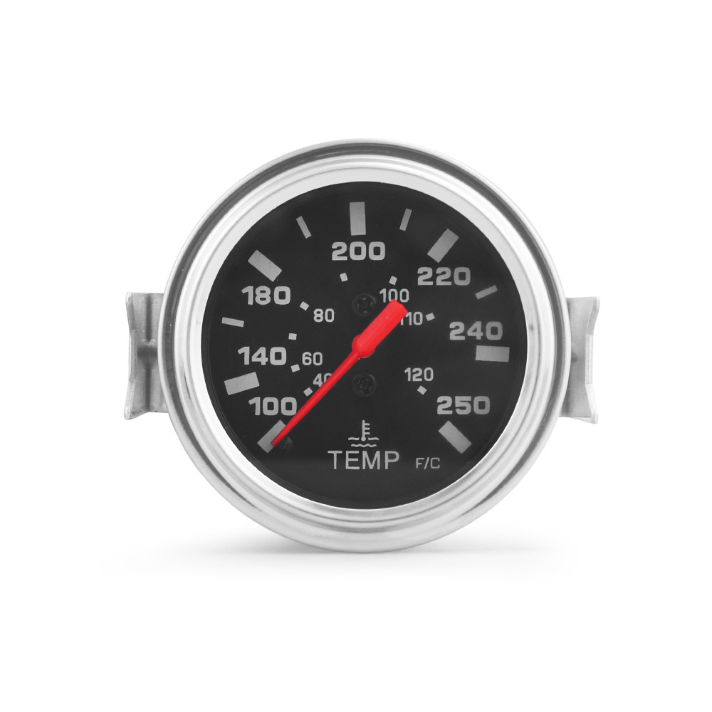2" 52MM Mécanique 40-120 ℃ /100-250 ℉ Jauge de température de l'eau 12V, compteur de voiture avec capteur NPT 1/2