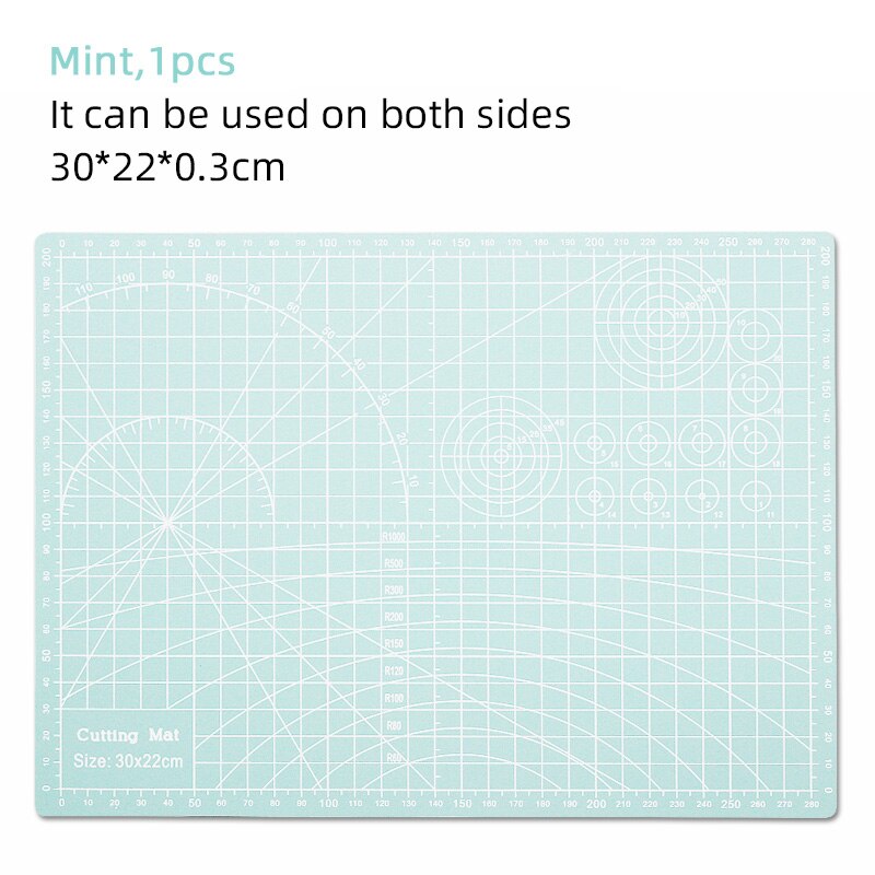 A4 Pvc Snijden Mat Self Healing Snijden Patchwork Gereedschap Snijden Matten Voor Diy Leer Hulpmiddel Pad Papier Mat Voor Snijden: Mint(30x22)