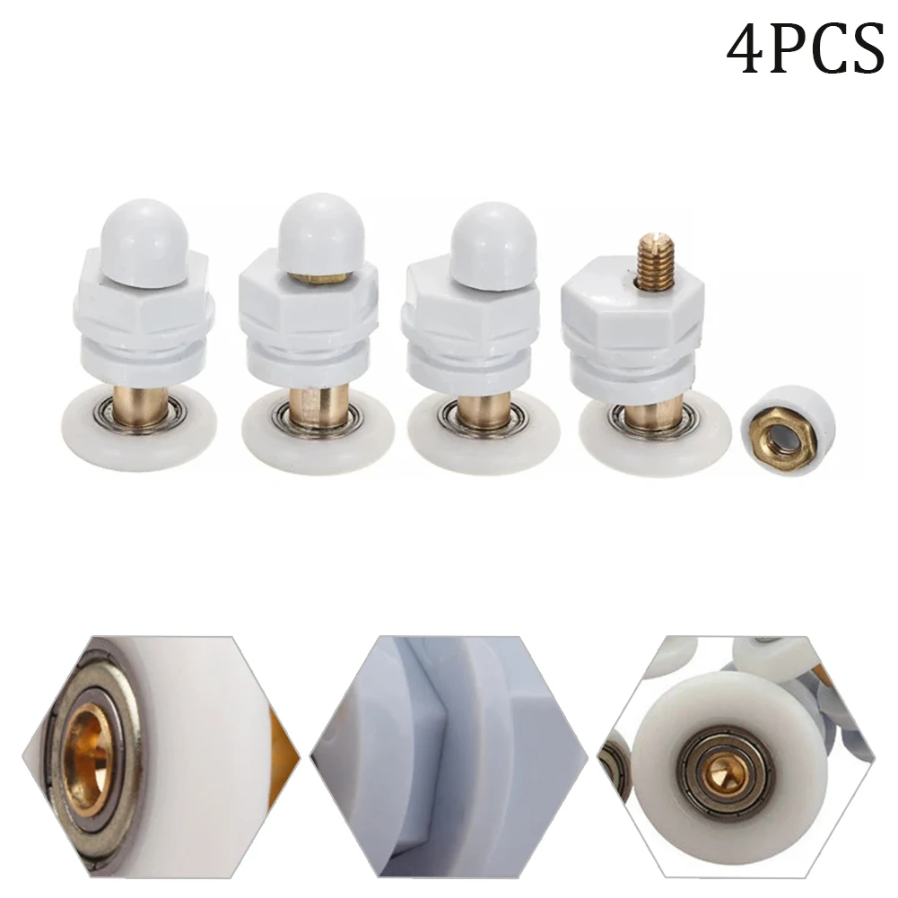 4er-Pack Duschtürrollen Hochwertige Rollen 19 mm/23 mm/25 mm/27 mm/29 mm Ersatzräder für Glasschiebetüren