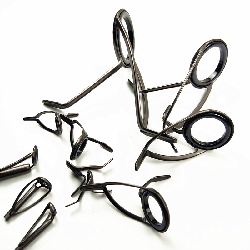 Frosted Dark-Grey Model KW #8/10/12/16/20/25/30/40/50 CARP rod guides/SURF rod guide, 2 legs guides