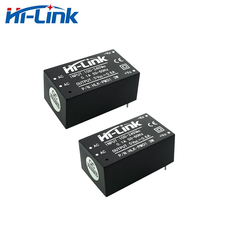 Ücretsiz kargo yeni Hi-Link ac dc 5 v 3 w mini güç kaynağı modülü 220 v İzole güç anahtarı modülü kaynağı HLK-PM01