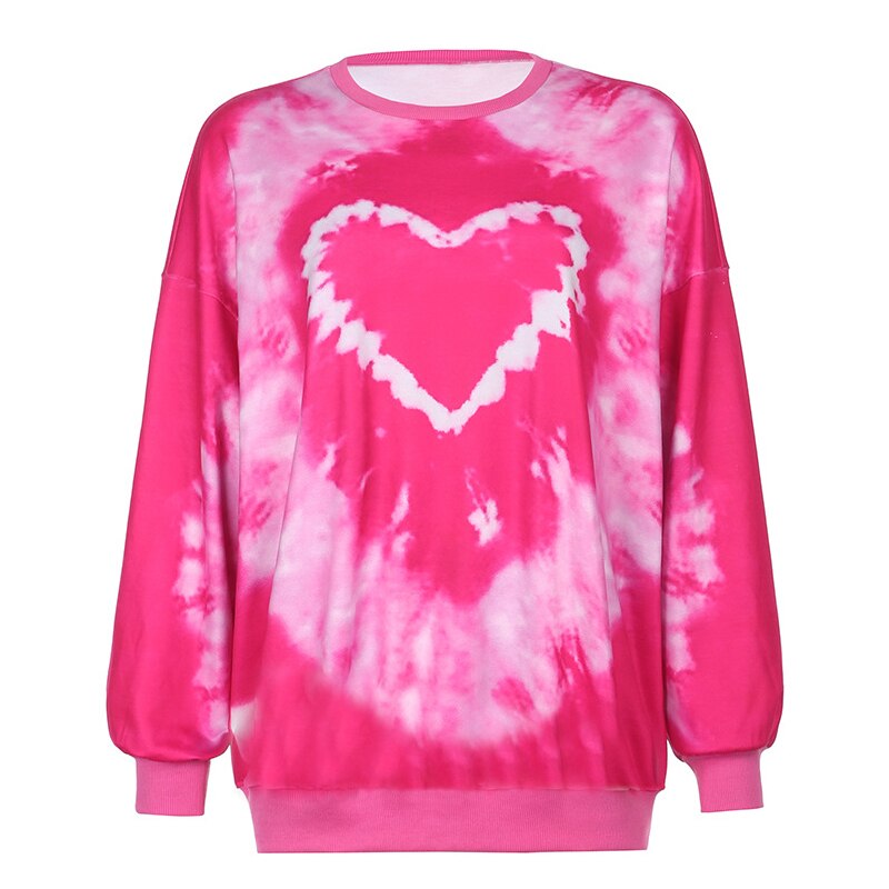 Retro Dames Dye Printing Trui Kleurrijke Patchwork Lange Mouw Sweater Mode Verse Trui Lange Top