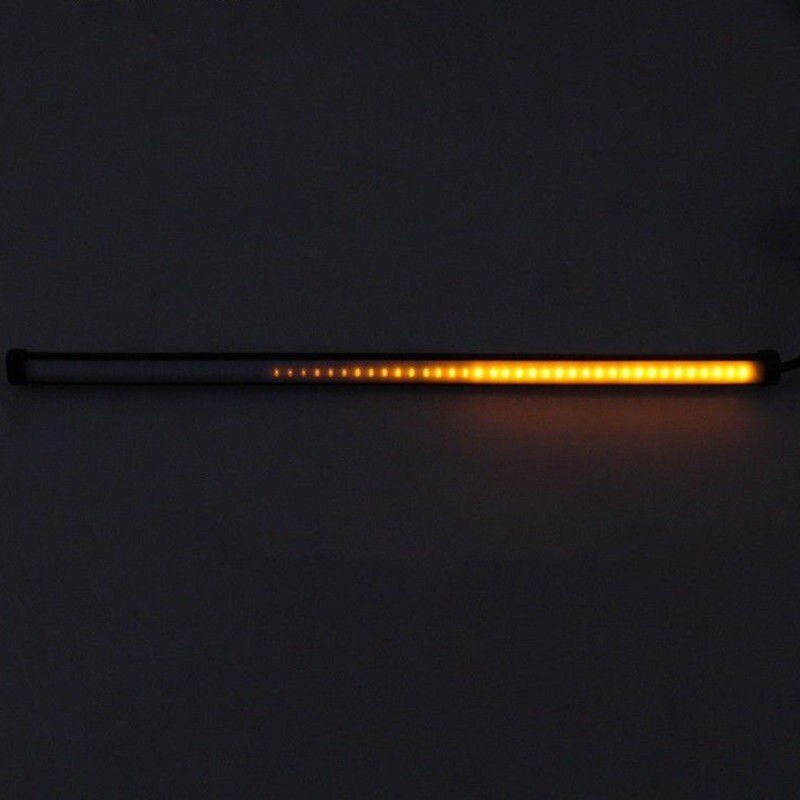 LED Strobe Tail Brake Flowing Turn Signal Red & Amber Light DC12~24V Switchback 30cm Motorcycle 1pc Brand